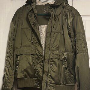 American Eagle Olive Sherpa Bomber AE-177